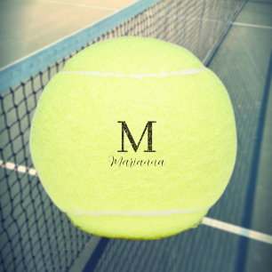 Personalised Tennis ball monogram initial & name