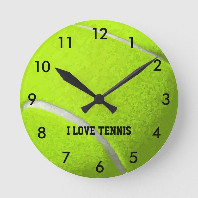 Personalised tennis ball  round clock (Front)