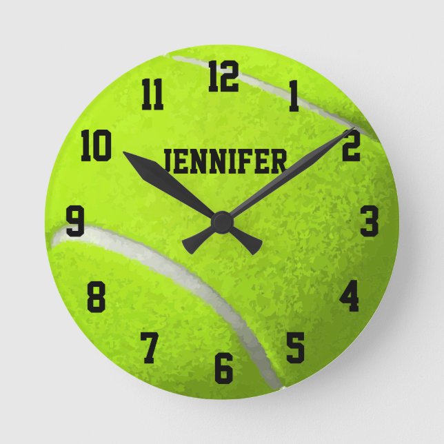 Personalised tennis ball  round clock (Front)