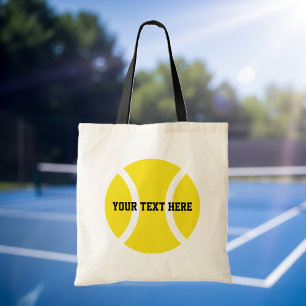 Personalised tennis ball tote bags