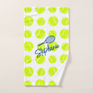 Personalised Tennis Balls Handwritten Name Hand Towel