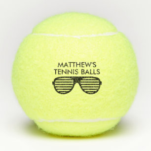 Personalised tennis balls printed with funny logo