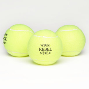 Personalised tennis balls with cool tattoo design