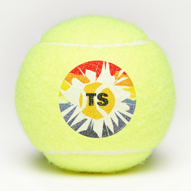 Personalised tennis balls with monogram letters (Front)
