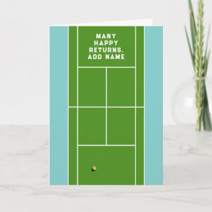 Personalised Tennis Birthday Card