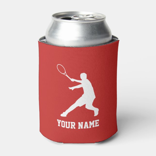 Personalised tennis Birthday party can coolers (Can Front)