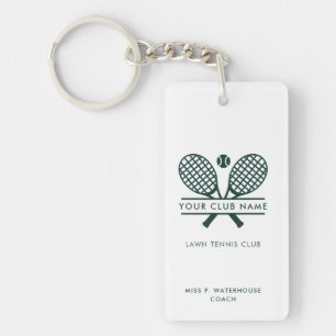 Personalised Tennis Club Coach Name Swag Key Ring