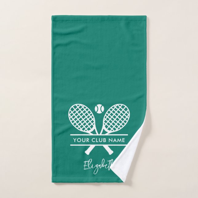 Personalised Tennis Club Name Team Coach Hand Towel (Hand Towel)