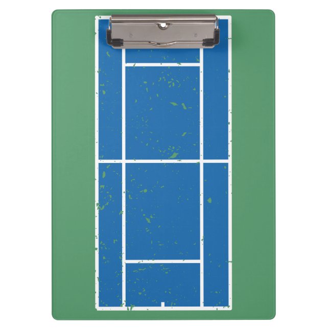 Personalised Tennis Coach Blue & Green Clipboard (Front)
