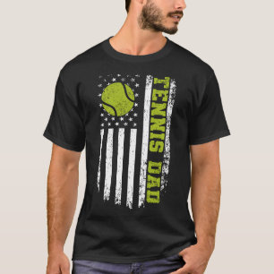 Personalised Tennis Dad Grunge Father’s Day T-Shirt