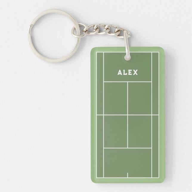 Personalised Tennis Gift Key Ring (Front)