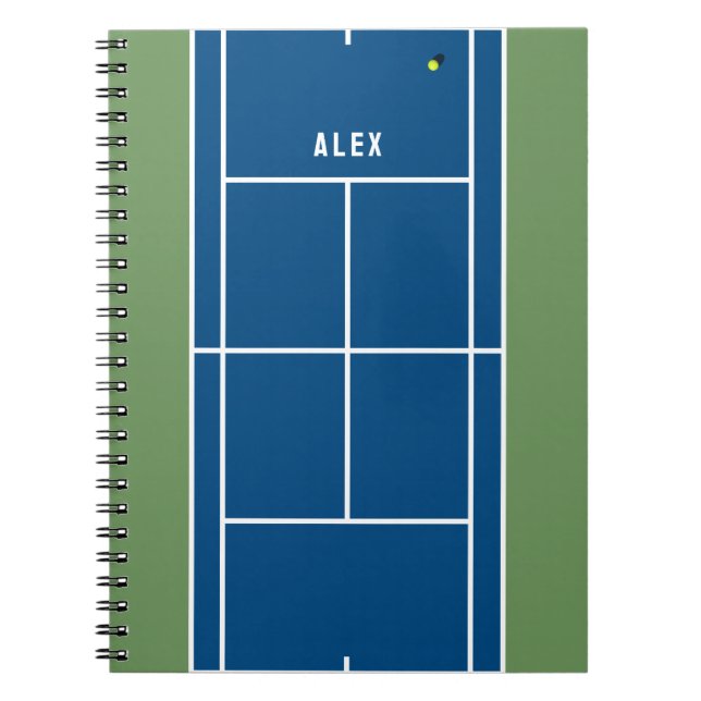 Personalised Tennis Gift Notebook (Front)