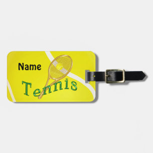Personalised Tennis Luggage Tags, Tennis Bag Tags