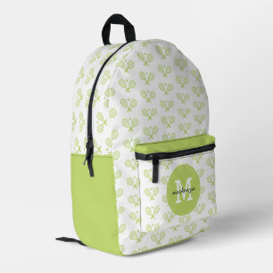 Personalised Tennis Pattern Tennis Player Printed Backpack