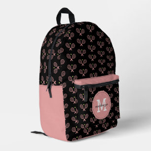 Personalised Tennis Pattern Tennis Player Printed Backpack