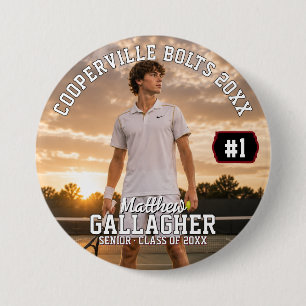 Personalised Tennis Photo Button