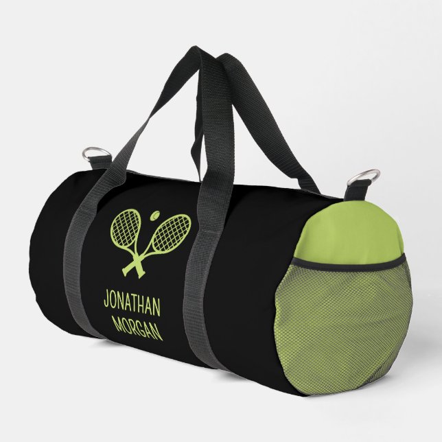 Personalised Tennis Player Custom Name Tennis Duffle Bag (Right Corner)