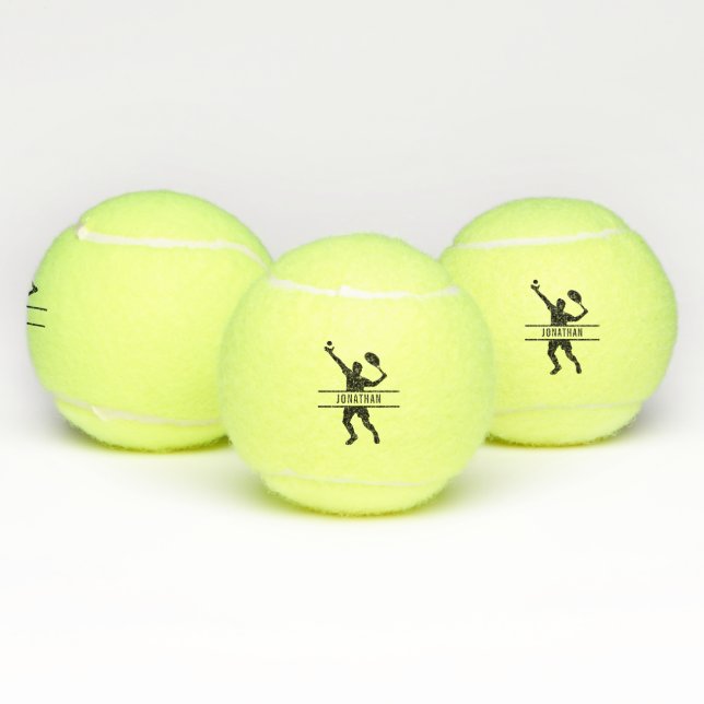 Personalised Tennis Player Name Themed Custom Balls (Multi)