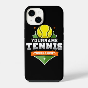 Personalised Tennis Player NAME Varsity Tournament iPhone 14 Case