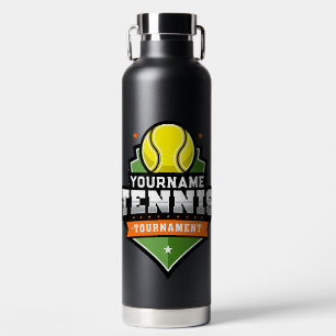 Personalised Tennis Player NAME Varsity Tournament Water Bottle