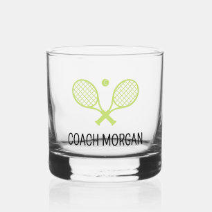 Personalised Tennis Player Tennis Captain Coach Whiskey Glass