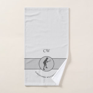 Personalised Tennis Player Tennis Girl Custom Gift Hand Towel