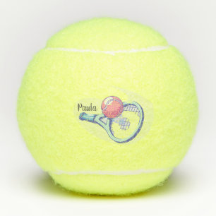 Personalised Tennis Racket and Ball Tennis Balls