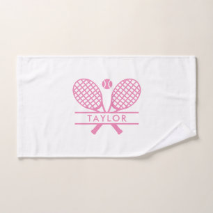 Personalised Tennis Rackets Motif Sport Any Colour Hand Towel