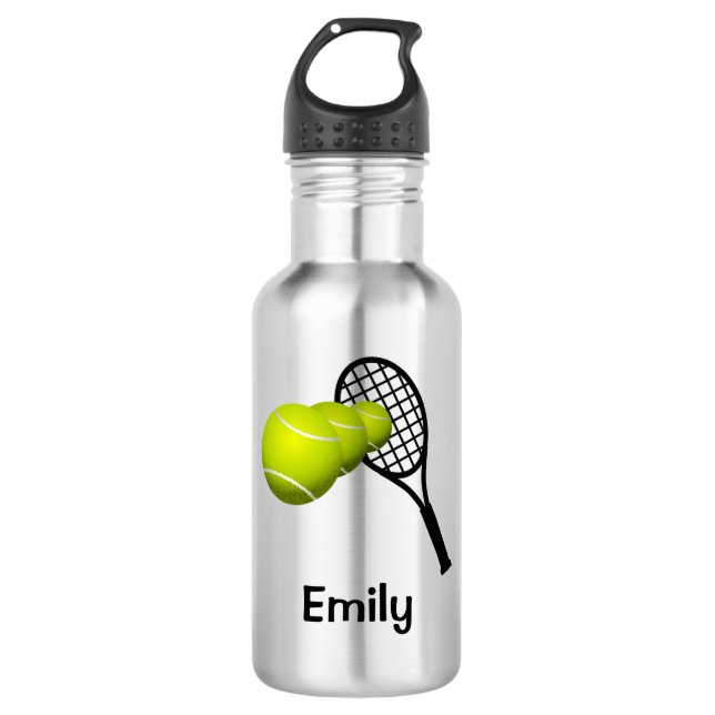 Personalised Tennis Stainless 710 Ml Water Bottle (Front)