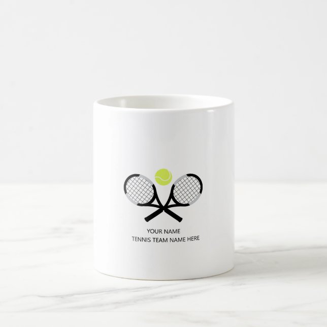 Personalised Tennis Team Gift Coffee Mug (Center)