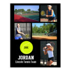 Personalised Tennis Team Photo Collage Name School
