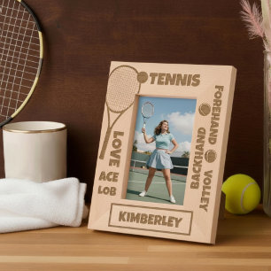 Personalised Tennis Terms Racket Ball Etched Frames