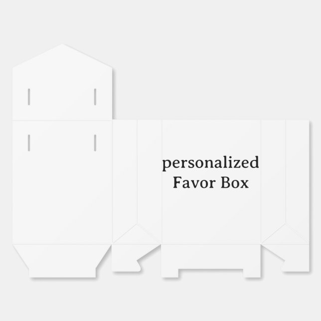 personalised Tent 4x2x5 Favour Box (Unfolded)