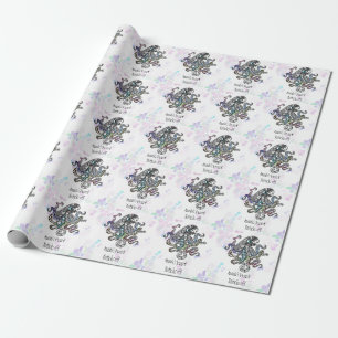 Personalised tentacles off line doodle octopus wrapping paper