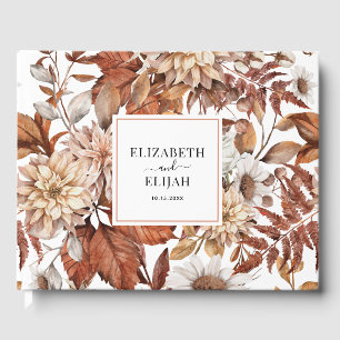 Personalised Terracotta Autumn Fall Wedding Guest Book