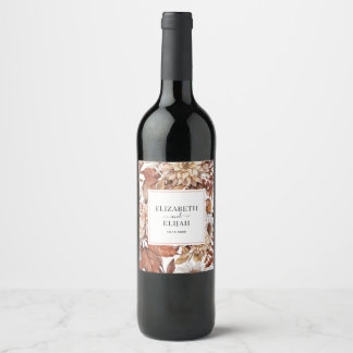 Personalised Terracotta Autumn Fall Wine Label