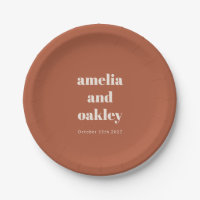 Personalised Terracotta Rust Fall Retro Wedding