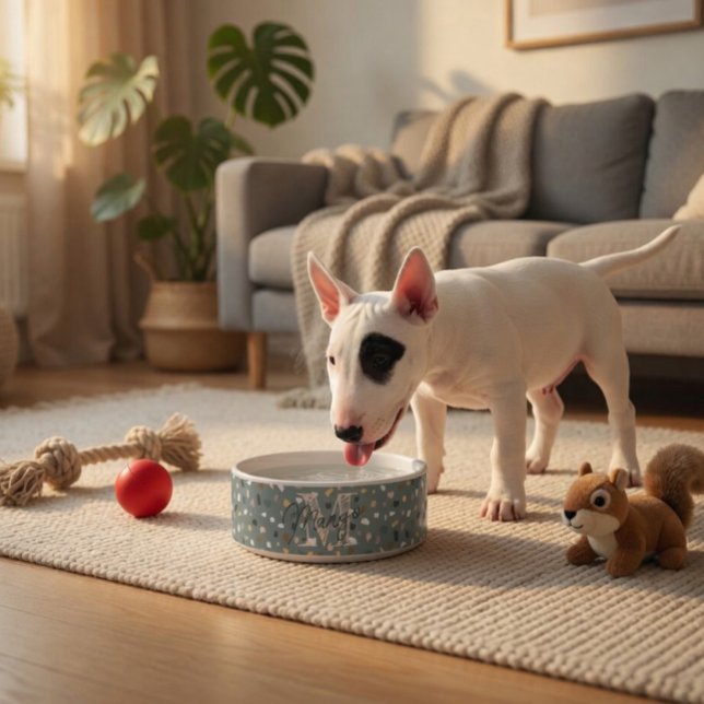 Personalised Terrazzo Monogram Pet Bowl (Creator Uploaded)