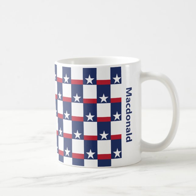 Personalised TEXAS FLAG Coffee Mug (Right)