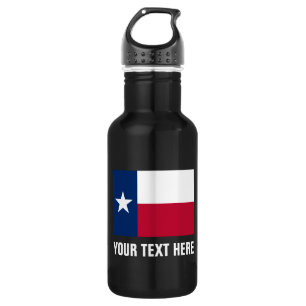 Personalised Texas flag steel water bottles