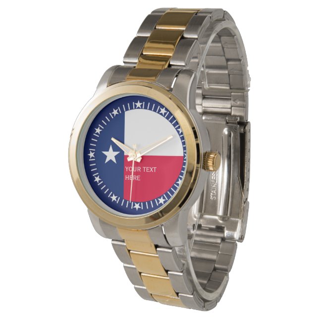 Personalised Texas State Flag watch Design (Angled)