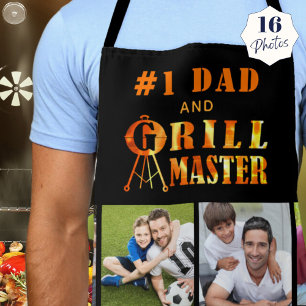 Personalised Text #1 DAD GRILL MASTER 16 Photo Apron