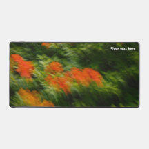 Personalised text Abstract Garden Orange & Green