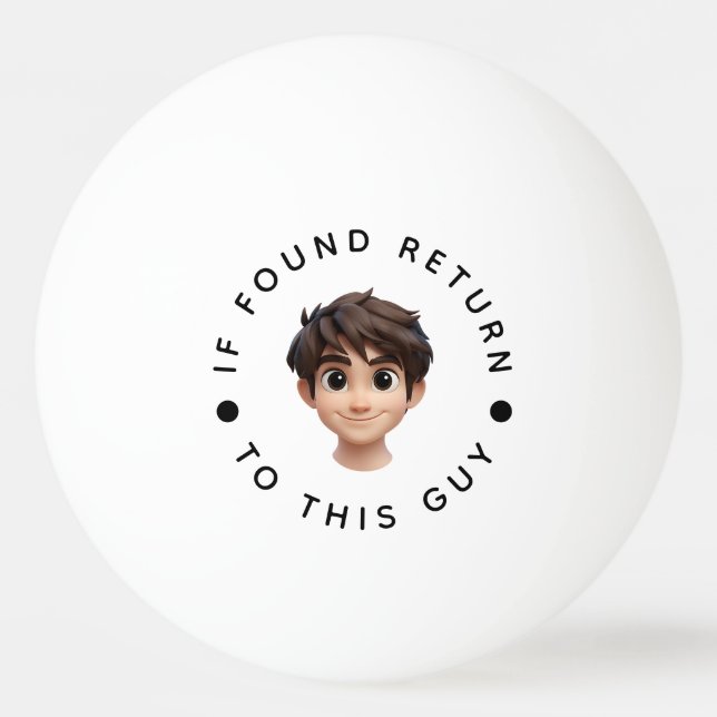 Personalised Text and Name  Ping Pong Ball (Front)