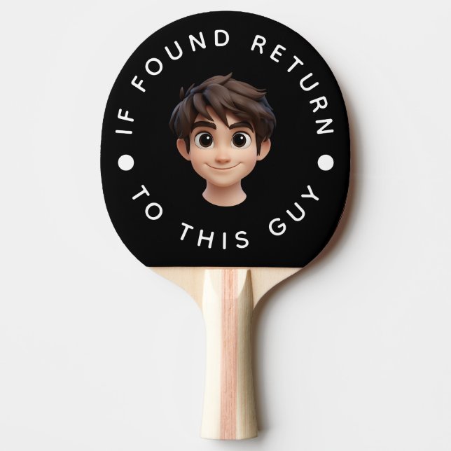 Personalised Text and Name  Ping Pong Paddle (Front)