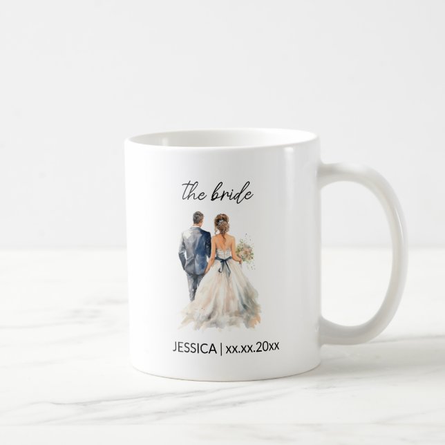 Personalised text and name Wedding  Coffee Mug (Right)