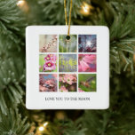 Personalised Text and Photo Collage Ceramic Ornament<br><div class="desc">Personalised Text and Photo Collage</div>