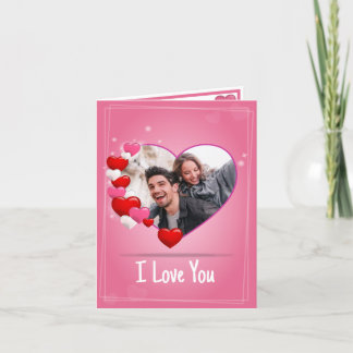 Personalised text and photo Valentine's Day card. Thank You Card