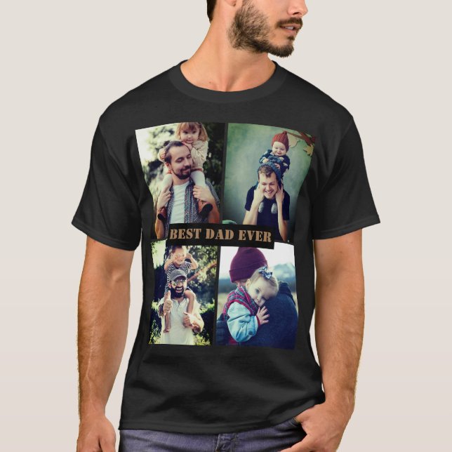 Personalised text and photo x4 T-Shirt (Front)