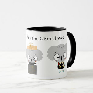 Personalised Text Australian Christmas Koala Mug